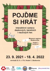 Obrázek pozvánka Boskovice Výstava Pojďme si hrát 23.9.2021