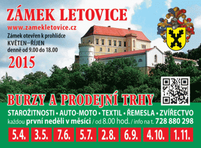 Obrázek pozvánka Burza starožitností Zámek Letovice 2015